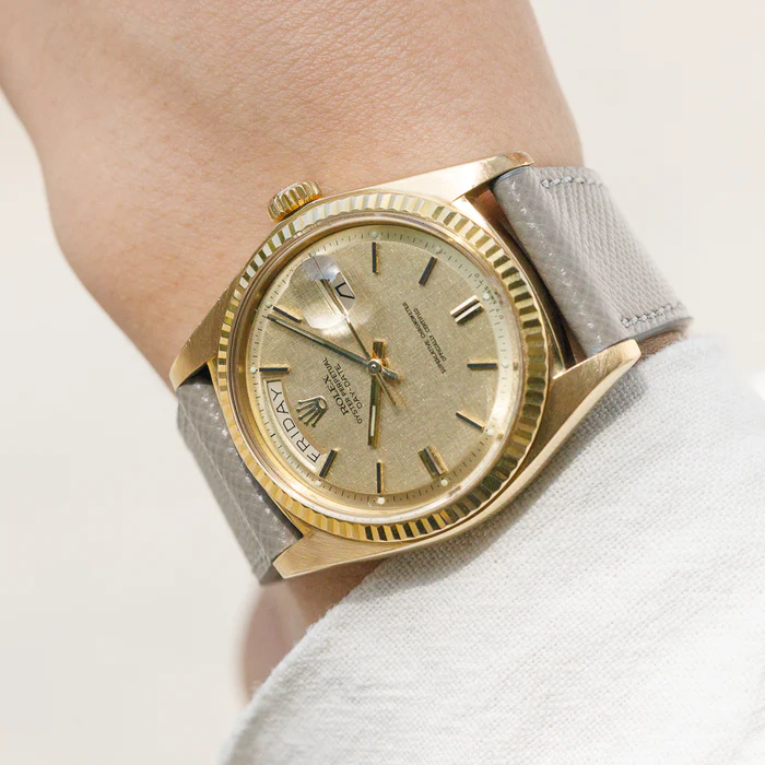 Rolex Day-Date ref. 1803 with paperwork and grey strap
